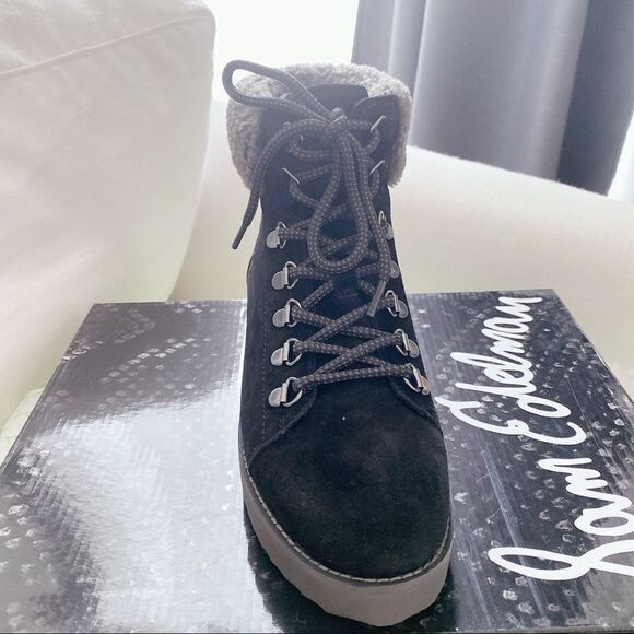 Sam Edelman Suede Lace Up Franc Ankle Boots - Picture 7 of 12